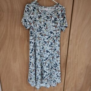 Lularoe Disney Carly Mickey Mouse Blue Medium Women